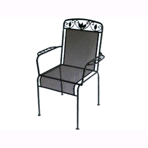 Sedia Da Giardino Esterno Mod. Mango In Acciaio Seduta E Schienale Grigliato 1Pz