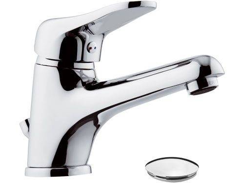 Rubinetto lavabo con bocca lunga e leva classica serie kiss