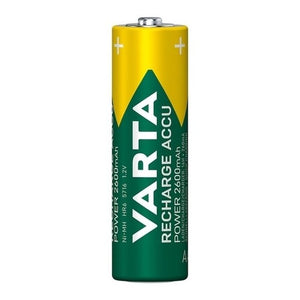 Varta Recharge Accu Power AA 2600 mAh Blister da 4 (Batteria NiMH Accu Precaricata, Mignon, batteria ricaricabile, pronta all'uso)