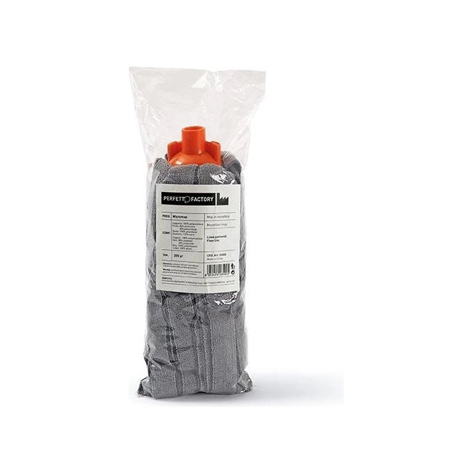 Perfetto 26500 Micromop Mop in Microfibra Professionale 200 Kg Lavabile in Lavatrice 60° colore Grigio