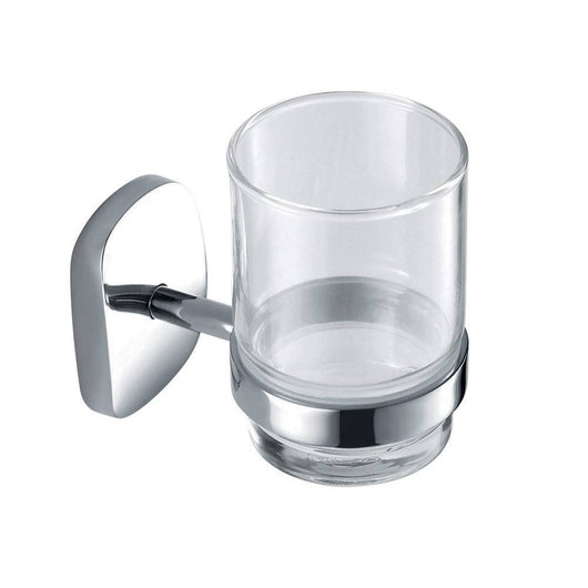 Porta bicchiere cromato a muro serie bali - fissaggio ad incollo o con viti