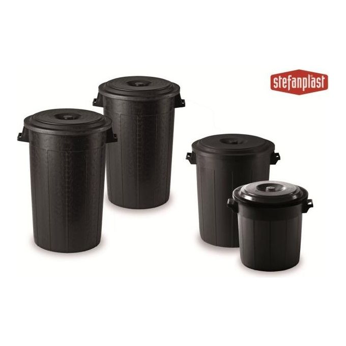 Bidone Immondizie Senza Copertura nero lt. 50