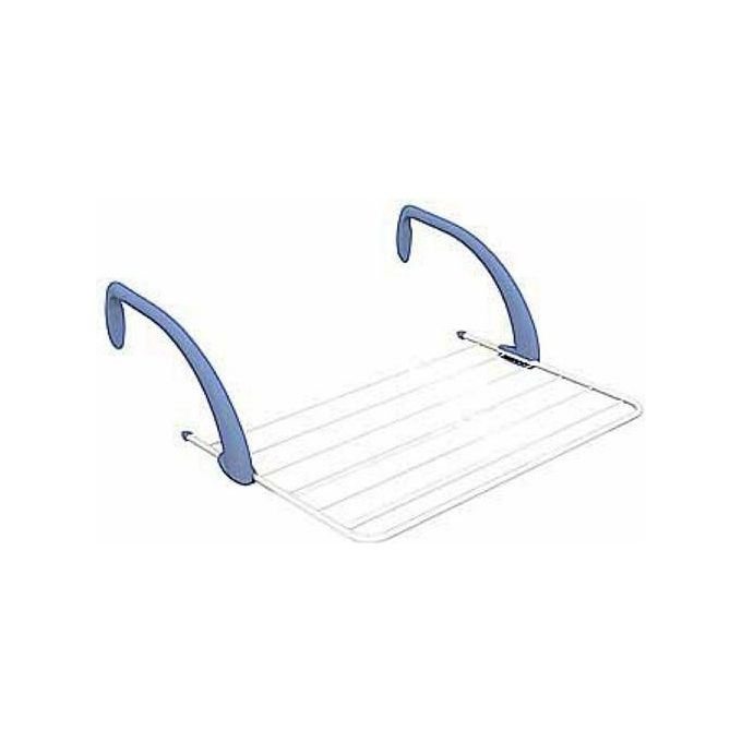 Gimi Brezza 60 Stendibiancheria da Balcone Estensibile Acciaio-Resina 5 Metri Stendibili 69x54x28 Cm