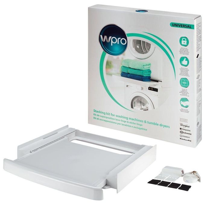 Wpro SKS101 Kit Sovrapposizione universale con ripiano scorrevole