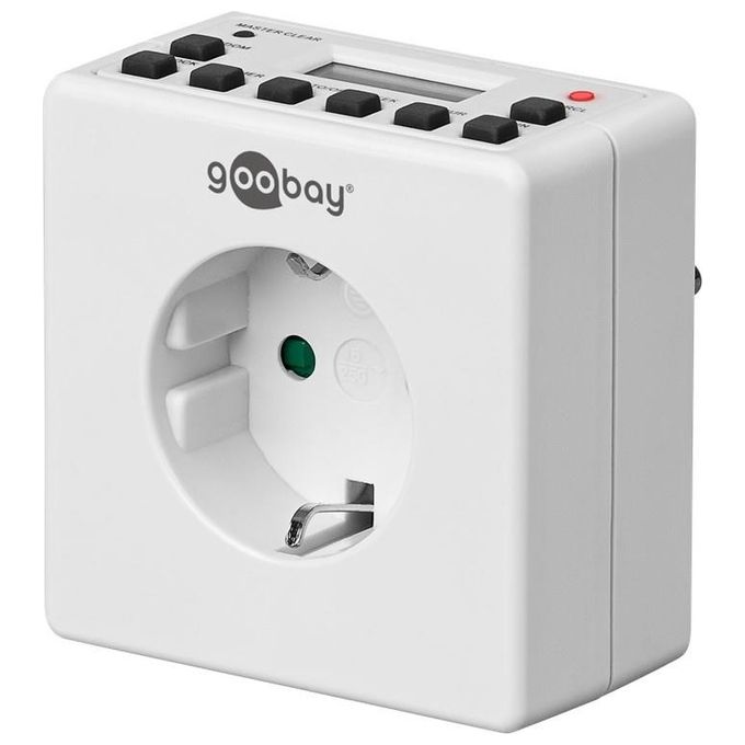 Goobay 93256 timer elettrico Bianco Timer giornaliero/settimanale