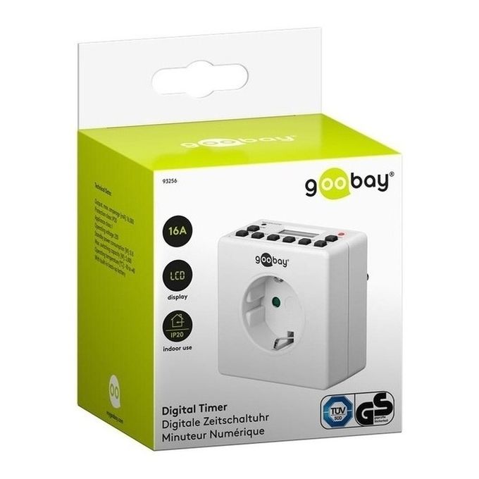 Goobay 93256 timer elettrico Bianco Timer giornaliero/settimanale