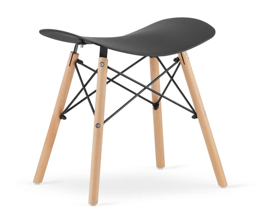 Sgabello Valora KORFU nero design ergonomico per cucina x2