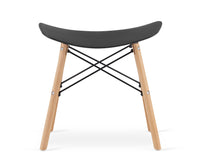 Sgabello Valora KORFU nero design ergonomico per cucina x2