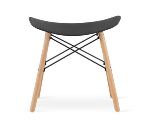 Sgabello Valora KORFU nero design ergonomico per cucina x2