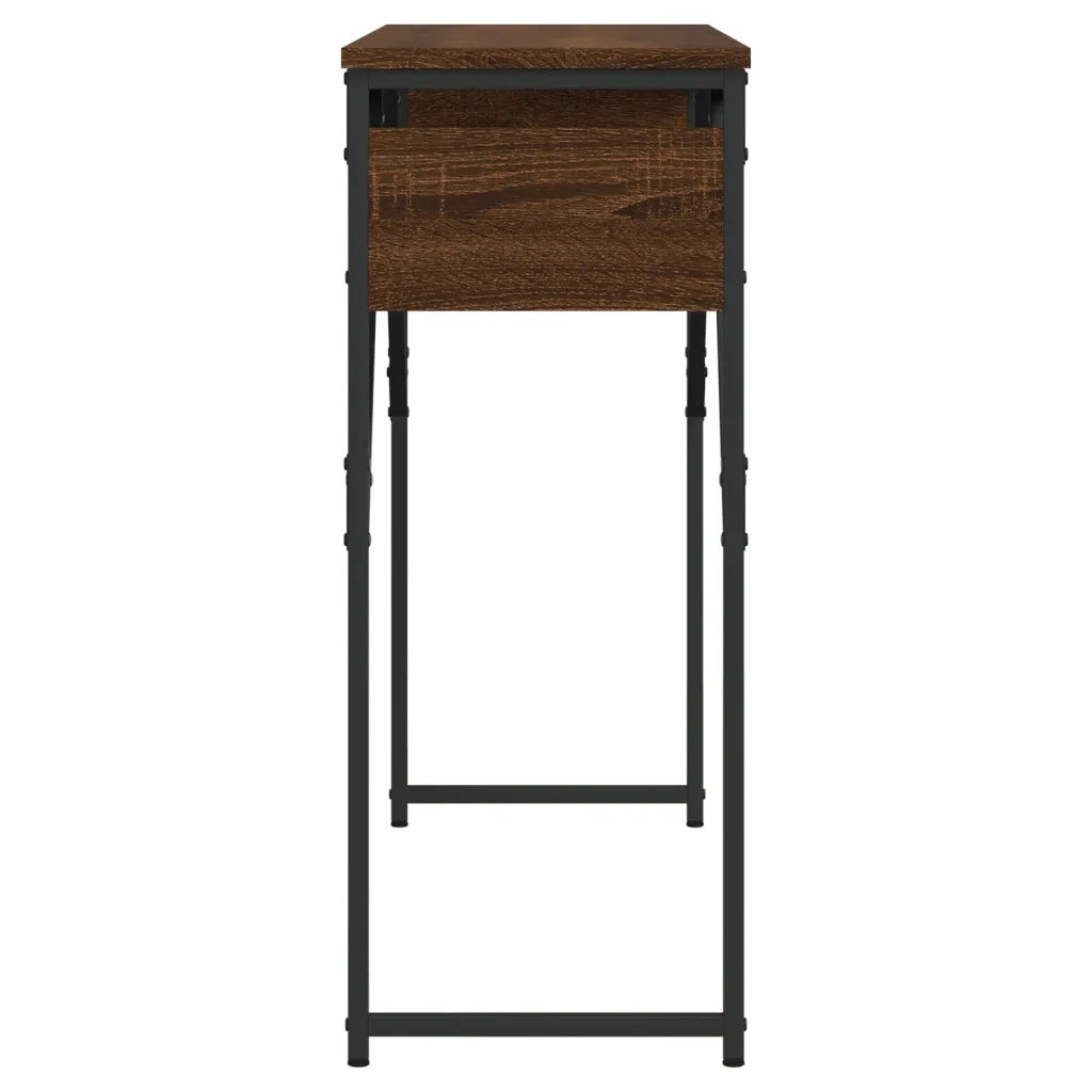 Tavolo Consolle Ripiano Rovere Marrone 105x30x75cm Multistrato