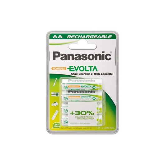 Wentronic AA 2.05Ah NiMH 4-BL EVOLTA Panasonic Batteria ricaricabile Stilo AA Nichel-Metallo Idruro (NiMH)