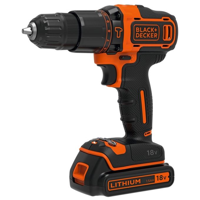 Black & Decker BDCHD18KB-QW trapano Nero, Arancione