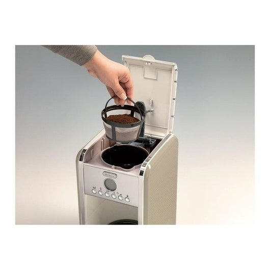 Ariete 1342 Macchina per Caffè Americano - 12 tazze - Caraffa in vetro temperato - Programmazione fino a 24 ore - Autospegnimento - 2000 Watt - Beige