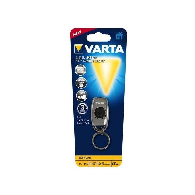 Varta L.E.D. METAL KEY CHAIN LIGHT Cromo Torcia portachiavi LED