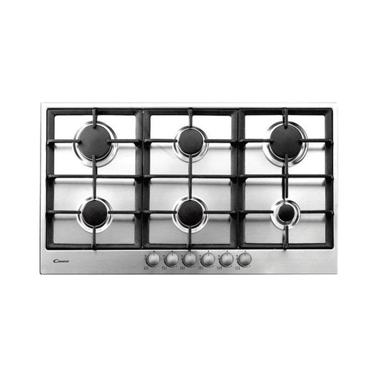 Candy Timeless PG960/1SXGH Acciaio inox Da incasso 90.9 cm Gas 6 Fornello(i)