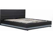 Letto LED con contenitore "Anastasia" - 160 x 200 cm - Nero