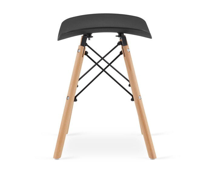 Sgabello Valora KORFU nero design ergonomico per cucina x2