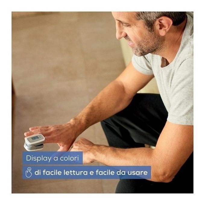 Beurer PO 30 Saturimetro per il Monitoraggio della Saturazione di Ossigeno nel Sangue e del Battito Cardiaco