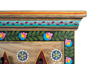 Appendiabiti da parete realizzato in legno di mango dipinto a mano