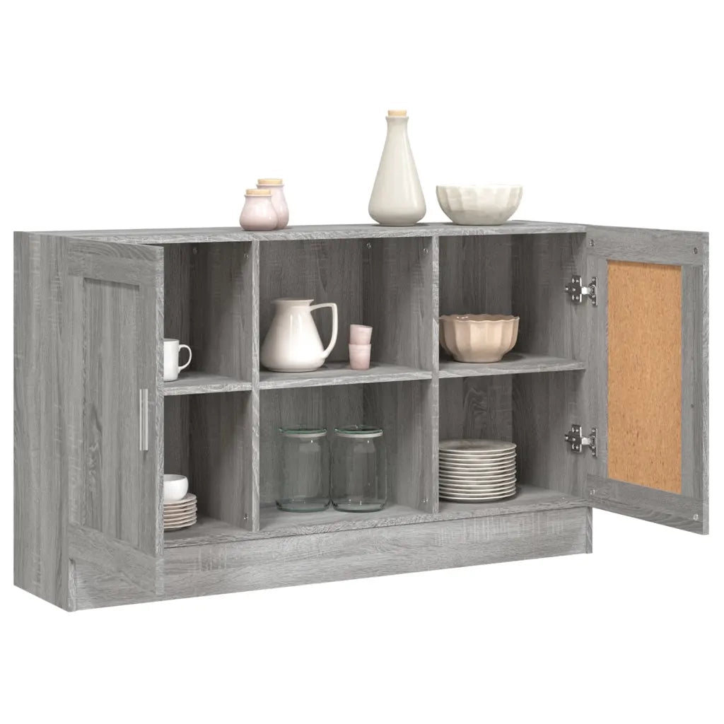 Credenza-Buffet-Armadio da cucina Grigio Sonoma 120x30,5x70 cm in Legno Multistrato