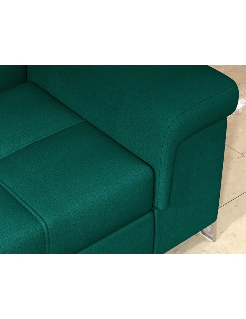 Divano angolare convertibile PALAZZO 4 posti verde scuro – angolo destro con 1 cuscino