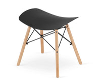 Sgabello Valora KORFU nero design ergonomico per cucina x2