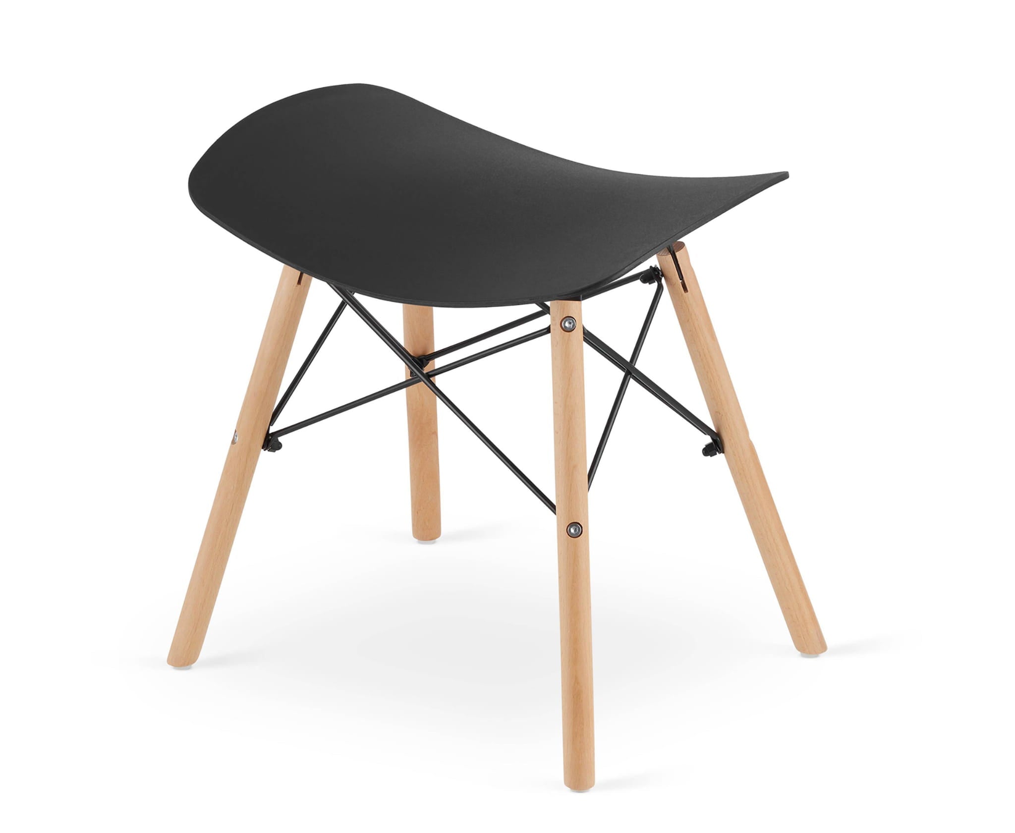 Sgabello Valora KORFU nero design ergonomico per cucina x2