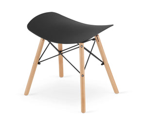 Sgabello Valora KORFU nero design ergonomico per cucina x2