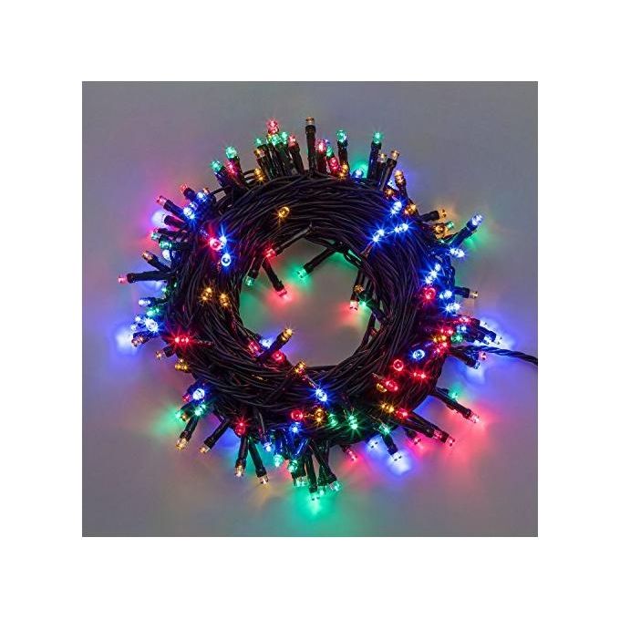 Luci di Natale Catena Lineare 240 Led Multicolore 14,5mt con 8 giochi di luce