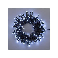 Luci di Natale Catena Lineare 160 Led Bianco 11,5mt Con 8 giochi Luce