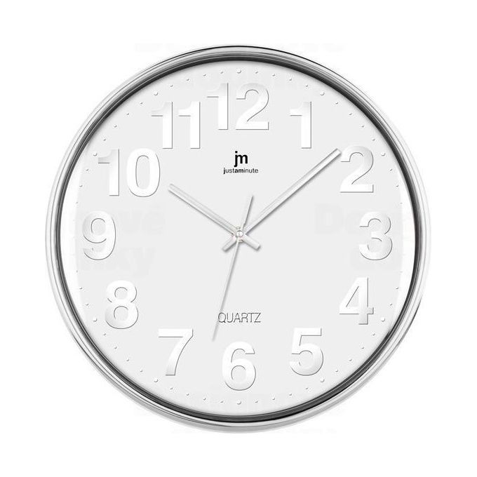 Lowell 00816 Orologio al quarzo Cerchio Cromo, Bianco