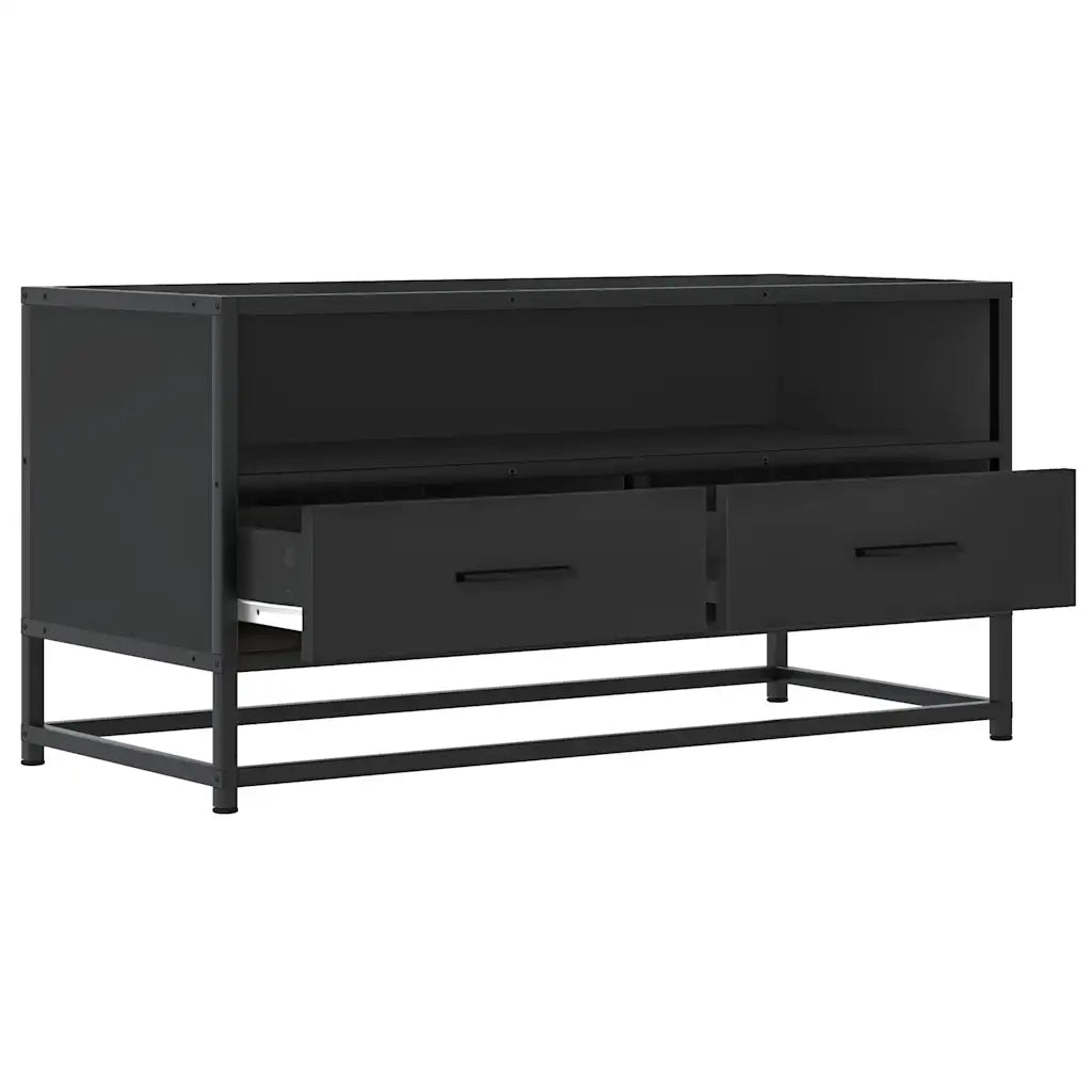 Mobile TV-Credenza per TV-Console TV Nero 80x34,5x40 cm in Truciolato Metallo