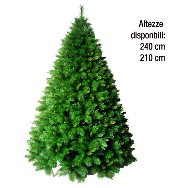 Albero di Natale 210 240 cm Artificiale Verde Realistico Folto Monte Foraker Altezza (cm): 240 cm