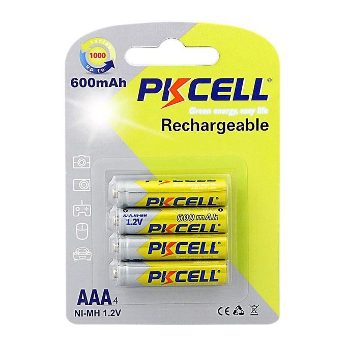 PKCELL NiMH Rechargeable Battery Batteria ricaricabile Mini Stilo AAA Nichel-Metallo Idruro (NiMH)