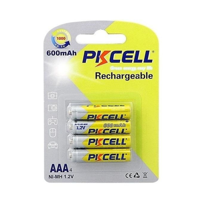 PKCELL NiMH Rechargeable Battery Batteria ricaricabile Mini Stilo AAA Nichel-Metallo Idruro (NiMH)