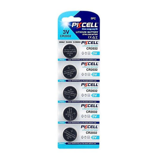 Pkcell batterie CR2032 3 volt blister 5 pezzi