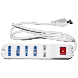 Link Accessori LKMP04USB prolunghe e multiple 1,5 m 4 presa(e) AC Interno Bianco