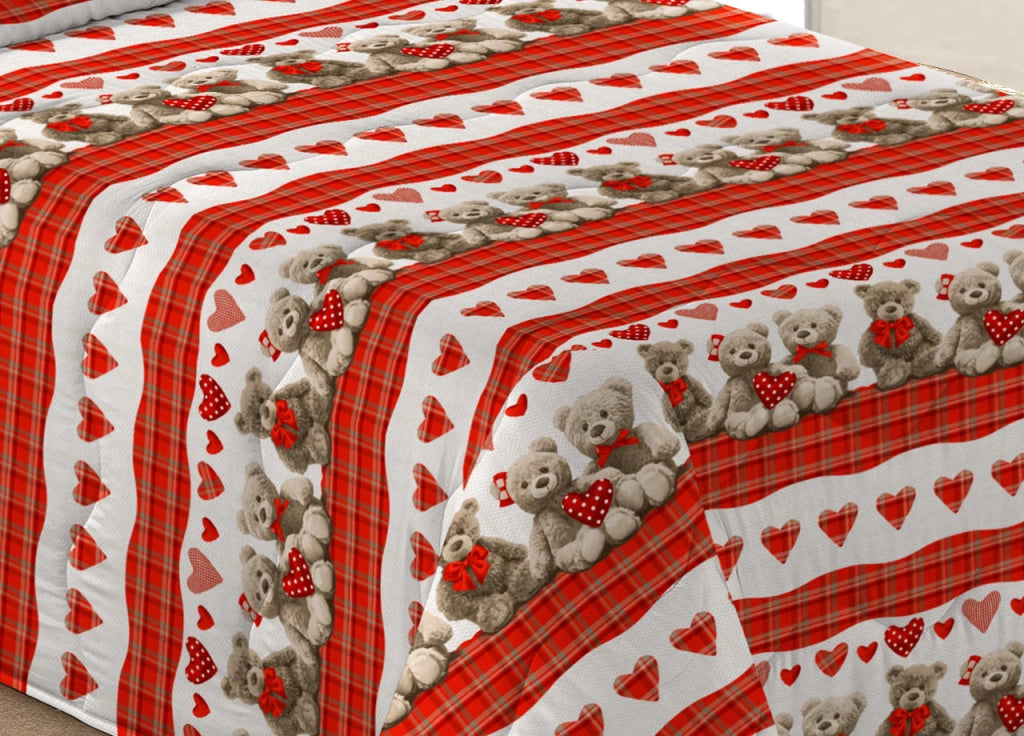 Trapunta Piumone Letto Invernale Imbottita 300gr Scaldanotti Teddy - 1 Piazza - Teddy