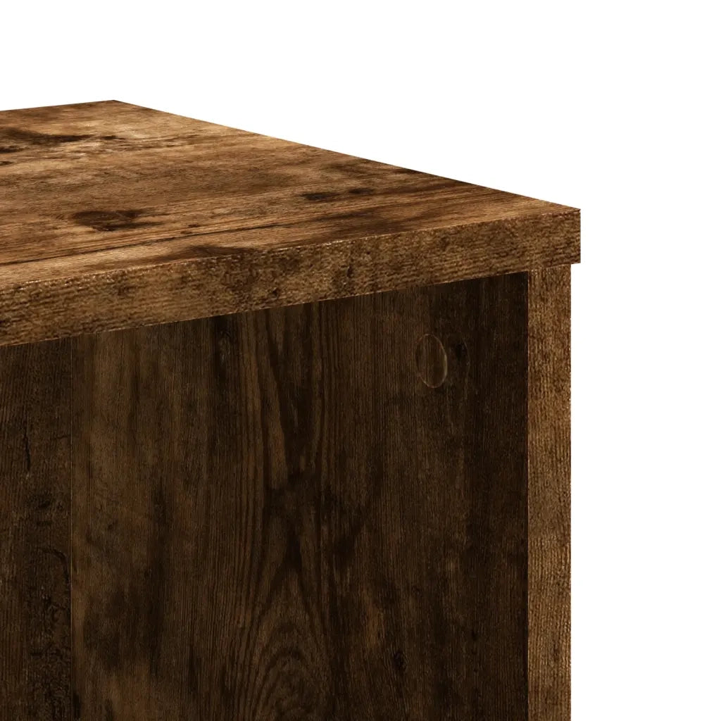 Libreria-Scaffale per Libri-Mobile di Stoccaggio Rovere Fumo 50x25x105 cm in Legno Multistrato