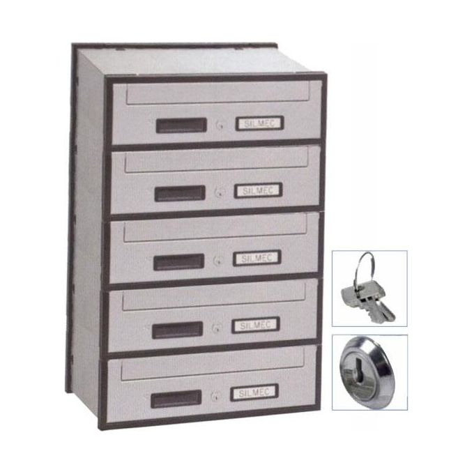 Silmec Casellario Oriz 5P Acc Silver 5B1-501