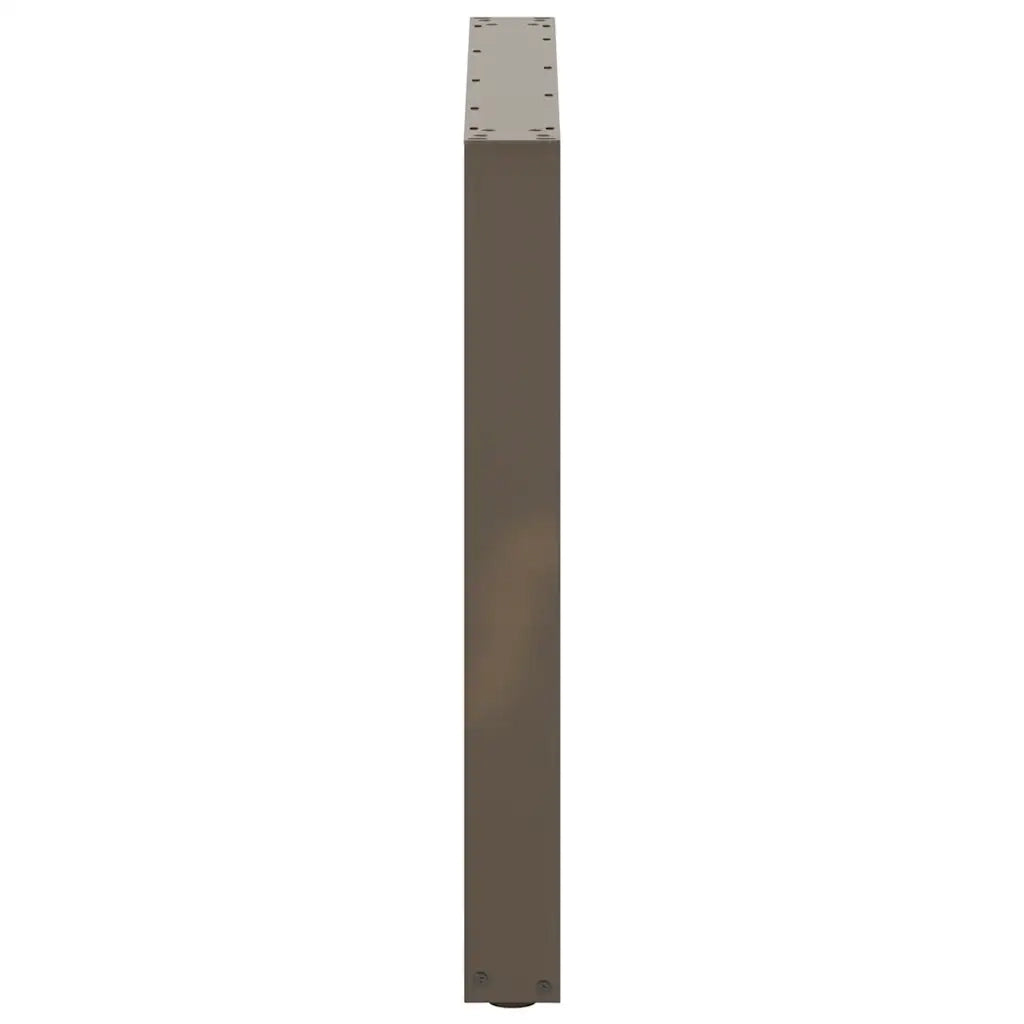 Gambe per tavolo da pranzo a forma di U 2 pz in acciaio naturale 90x(72-73) cm 4013195