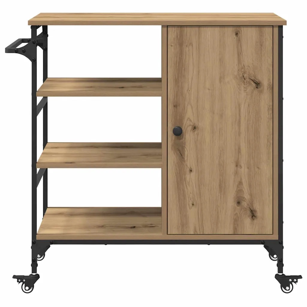 Carrello da Cucina Rovere artigianale 87,5 x 39 x 84,5 cm 871664