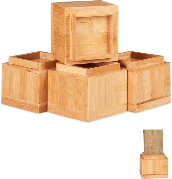 Set di sollevamento mobili da 4 - Tavoli Sedie - DxBxA: 10x115x115 cm - Naturale
