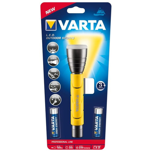 Varta 18628101421 Nero, Giallo Torcia a mano LED