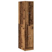 Mobiletto da farmacia pratico e multifunzionale 30 x 41 x 144 cm design vintage legno composito finitura effetto legno anticato 02_0050626