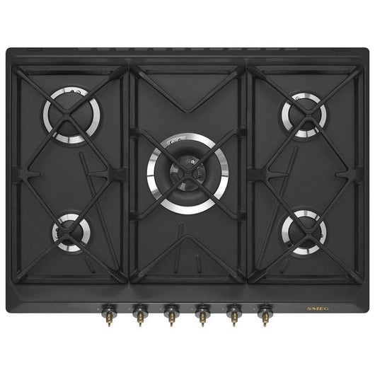 Smeg Coloniale Piano di cottura SRV876AOGH Antracite
