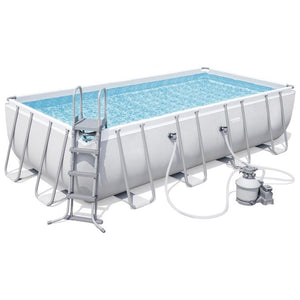 Bestway Power Steel Piscina mis.549x274x122 cm, pvc/tritech, effetto mosaico interno, include filtro a sabbia, copertura, scaletta, dosatore chimico ChemConnect