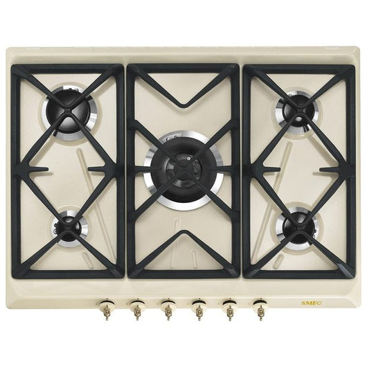 Smeg Coloniale Piano di cottura SRV876POGH Panna