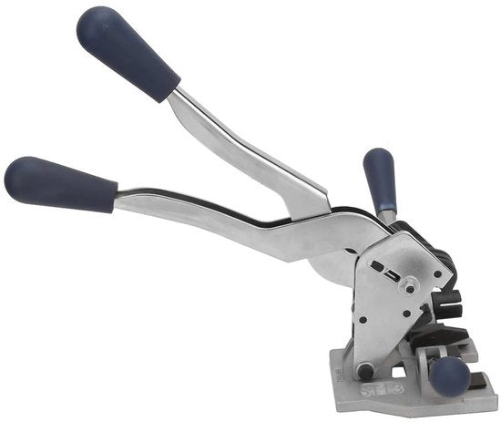 Macchina di imballaggio 3 in 1 - Strumento per avvolgere a mano - Crimpatore - Macchina per avvolgere nastri portatile - Efficiente - Sostenibile - Per applicazioni industriali/ domestiche