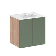 Vicco Set di mobili da bagno Goldkraft rovere/verde